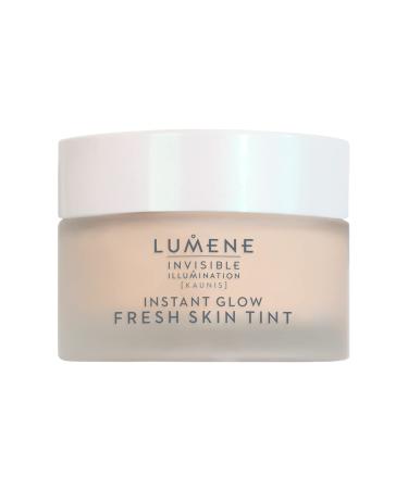 Lumene Invisible Illumination Instant Glow Fresh Skin Tint - Skin Hydrating Full Coverage Foundation for a Youthful Skin Look - 24HR Glowing Skin Gel Tint Makeup Foundation - Universal Medium (30ml)