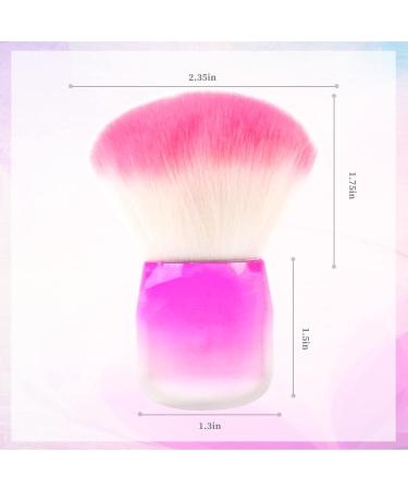 ANGNYA Soft Kabuki Nail Dust Brush for Acrylic Nails - Pink White Hair with Gradient Handle - Buy Online on GoSupps.com