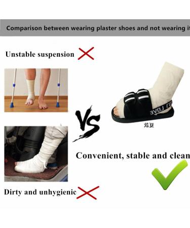 Post Op Shoe with Waterproof Cast Cover | Adjustable 2-in-1 Design | Unisex Black XL - Buy Online on GoSupps.com