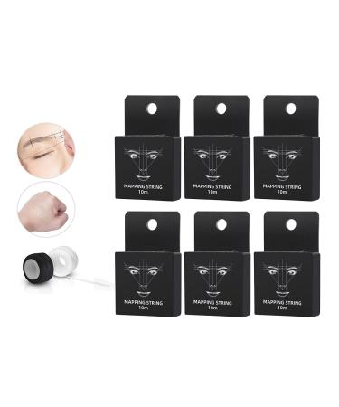 XIAOYU Brow Mapping String for Microblading - Pre-Inked 10m 6pcs Black Box | Professional Eyebrow Styling Tools - Buy Online on GoSupps.com