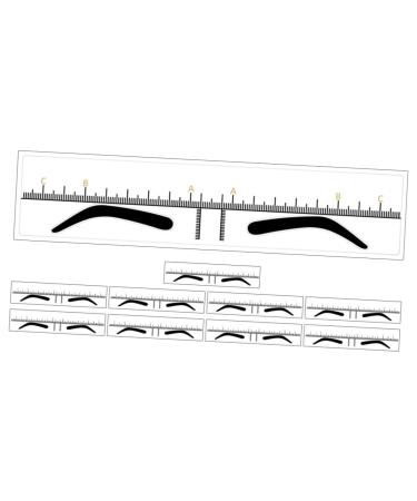 GLEAVI 10pcs Tools Eyebrow Ruler Tool Eyebrow Template Measuring Ruler Mold Eyebrow Trimming Guide Ruler
