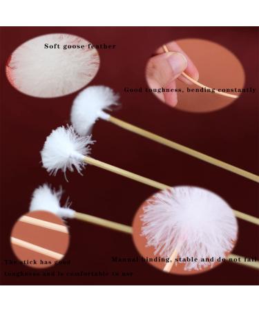 10-Pack Handmade Bamboo Ear Cleaner Set - Portable Earwax Removal Tool for Adults & Children | Doll Head Decoration, Goose Feather, 2 Styles - Buy Online on GoSupps.com