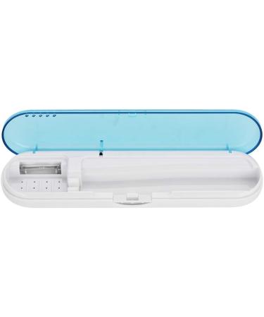 UV Toothbrush Disinfectant & Sterilizer - Portable Antibacterial Cleaner - Blue Toothbrush Container - Buy Online on GoSupps.com