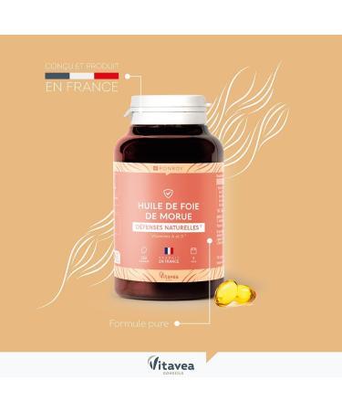 Yves Ponroy Cod Liver Oil - Adult Immunity Dietary Supplement - Based on Cod Liver Oil Vitamin A and Vitamin D - 150 Capsules - 150 Day Cure - Made in France - Buy Online on GoSupps.com