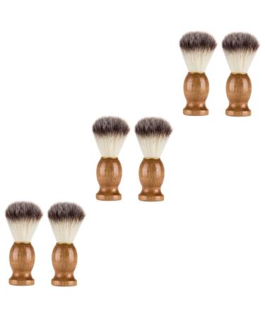 Minkissy Razor brush for men shaving and hair removal products stainless steel scrubber men's suits accessories for men razor brush hairdresser accessories template nylon wool portable 6 pieces