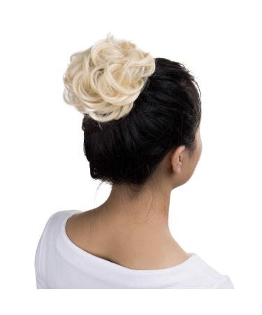 Tess Hair Part Dutt Hair Tie Wavy Small Hair Knot Updo | Affordable 30g Blonde Hair Extensions for Women - Buy Online on GoSupps.com