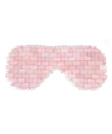 Rose Quartz Eye Mask Made of AAA Rose Quartz Material Eye Mask for Facial Massage and Relaxation 100% Natural Rose Quartz and Meticulously Handcrafted(Premium Rose Quartz)
