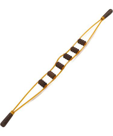 Wooden Cervical Vertebra Massage Roller Rope | Relieve Muscle Soreness & Stress | Lymphatic Drainage Manual Massage Belt - Buy Online on GoSupps.com