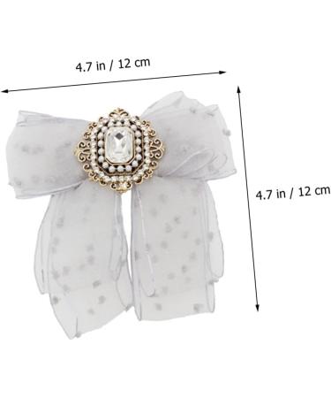 minkissy Hairpin Large Barrettes Ribbon Back Hair Bowknot Clip Alligator Barrettes Bow Hair Clip Hair Jaw Clips Ribbon Hair Pins Korean Hair Claw Pearl Gray Makeup Wedding Girl - Buy Online on GoSupps.com