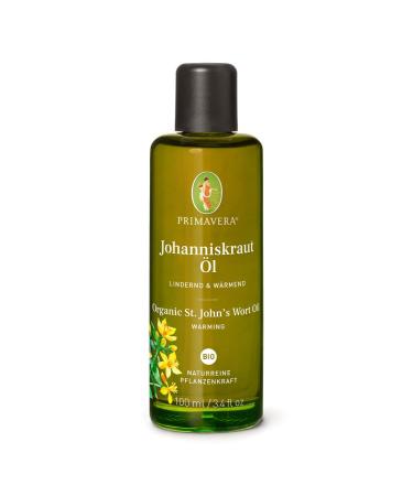 Primavera Nursing oil St. John's wort oil organic 100 ml - natural pure plant power - glass bottle - aroma oil body oil natural cosmetics - soothing warming regenerating - vegan 100 ml (1 Pack)