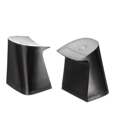 HARFINGTON 1pair Heel Repair Replacement 1.77"x2.2" High Chunky Heel DIY for Women Shoe Black