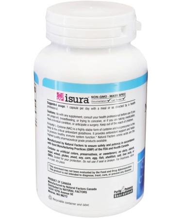 Natural Factors NAC N-Acetyl-L-Cysteine 600mg - 60 Vegetarian Capsules - Buy Online on GoSupps.com