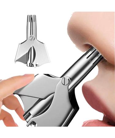 Premium Nose Hair Trimmer for Men Manual Rotary Nose Hair Trimmer Stainless Steel Nose Hair Remover for Men & Women - Buy Online on GoSupps.com