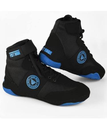 FISTRAGE Wrestling Shoes - Black Fighting Sports Master Training Mesh Unisex Pro Shoes | Lightweight Boxing Shoes - Size 11.5 Women/10 Men - Buy Online on GoSupps.com