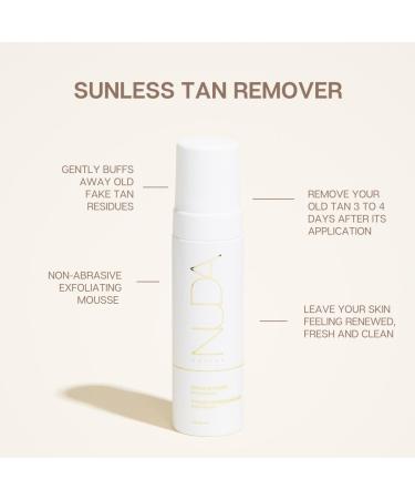 Nuda Sunless Tan Remover | Gentle Vegan Mousse with Aloe Vera & Vitamins A C E | Non-Abrasive Fake Tan Remover for Women (190mL - Buy Online on GoSupps.com