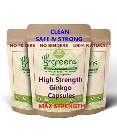 Ginkgo Biloba 15000mg Capsules Clean Safe Strong 24% Glycosides 6% Terpene lactones Strongest on Amazon 4 Months Supply 100% Natural NO FILLERS NO Binders JUST 100% Natural (125)