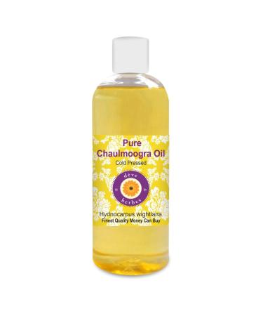 Deve Herbes Pure Chaulmoogra Oil (Hydnocarpus wightiana) Cold Pressed 200ml (6.76 oz)