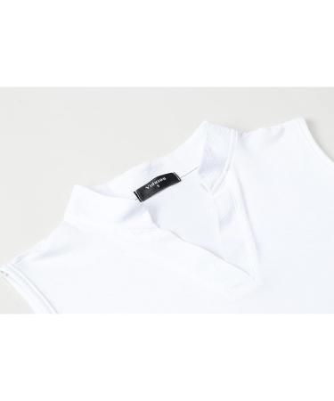 Vidusou Women's Sleeveless Golf Polo Shirt - Lightweight Tennis Sport Top (Large, White) - Buy Online on GoSupps.com