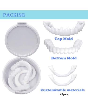 Veneer Teeth Snap On Veneers Veneers Snap On Top and Bottom for Women and Men Veneer Teeth for Perfect Smile with Box 2 Pair - Buy Online on GoSupps.com