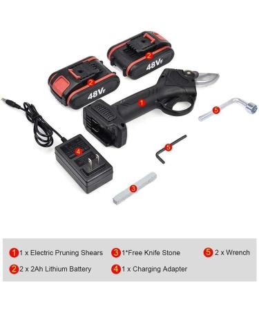 Cordless Pruning Shears 21V Professional Electric Pruning Shears 30Mm Branch Cutter with 2Pcs 2Ah Lithium Battery 6-8 Working Hours Small Gift - Buy Online on GoSupps.com