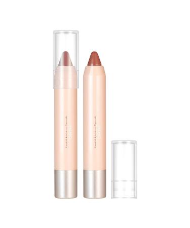 TianWlio Moisturizing lipstick lip balm 8 colors non-stick lipstick pen cup lip pencil thread hook lip marker makeup pink nude lipstick