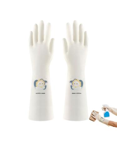 Dish Gloves Creative Cute Dish Gloves Waterproof Household Gloves - Reusable PVC Household Women Gloves for Laundry Kitchen Gardening Pisole