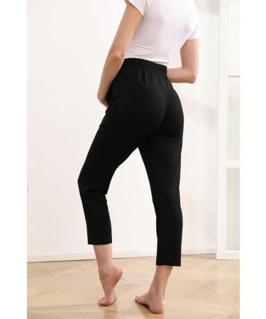 ZUMIY Maternity Lounge Pants - Over The Belly Activewear Sweatpants M Black - Buy Online on GoSupps.com