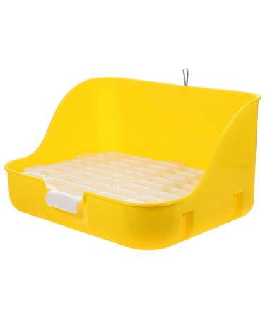 Box Rabbit Toilet Pet Pee Toilet Pet Litter Tray Small Pet Toilet Rabbit Potty Bunny Potty Pet Potty Bunny Toilet Pet Drawer Potty Pet Supply Pet Training Corner 28.5X23.5X15.5CM Yellow