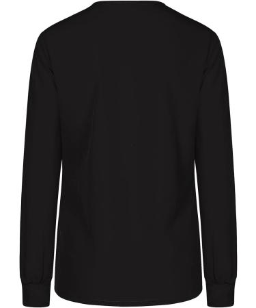 Women's Minty Mint Long Sleeve Stretch Neck Patch Pocket Scrub Jacket - Small, Black - Buy Online on GoSupps.com