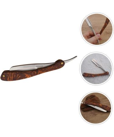 Frcolor Men's Hairdressing Blade Razor | Straight Shave Barber Tools | Premium Wood Handle for Daily Use - Buy Online on GoSupps.com