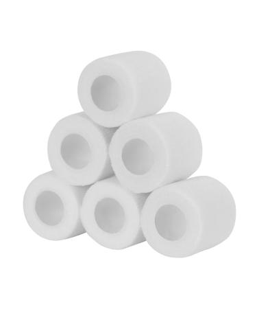 Legal bandage Association Self -adhesive 5cm x 4.5m 6 rolls Fixing bandage self -adhering cohesive bandage for first aid Dog veterinary wrap Sport Elastic bandage for wrist feet (white) 6PCs white