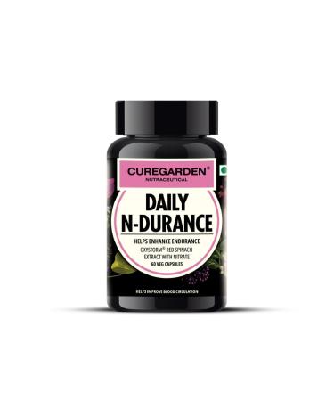 Daily N-Durance Red Spinach Nitrate Extract Supplement 400 mg Veg Capsules 60no