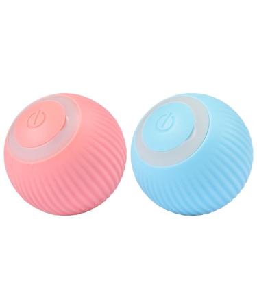 2PCS wloom cat Ball 2.0 Power Ball 2.0 cat Toy Peppy pet Ball for Dogs Cat Interactive Hunting Cat Toy Intelligent 360 Degree Active Moving Pet Ball Toy Rolling Smart Electronic Dog Cat Ball Toy