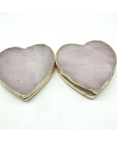 1PC Natural Pink Heart Piece Cup Polished Electroplate Original Specimen Office Decor NaturalStones and Can be Used for ningxiao - Buy Online on GoSupps.com