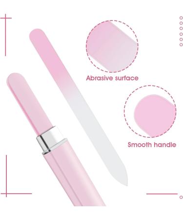 Sibba 3 Pieces Nail File Glass Nail File Premium Glass Nail File with Case Multicolor Crystal Nail File Double-Sided Nail Files for Natural Nails Manicure Tools Style A - Buy Online on GoSupps.com