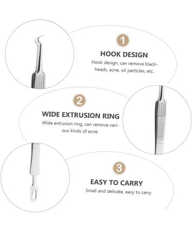 Outanaya 3pcs Clip Blackhead Extraction Tool Pimple Remover Pimple Removal Kit Stainless Steel Puller - Buy Online on GoSupps.com