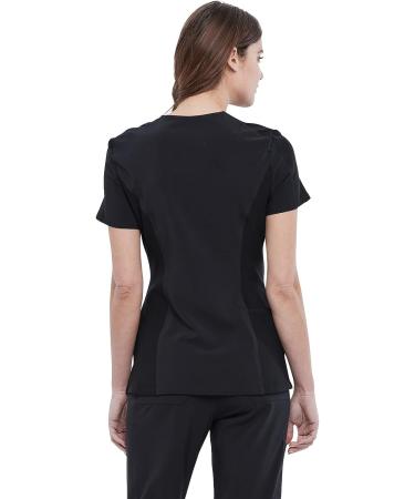 Cherokee iFlex Women Scrubs Top V-Neck CK711 - Large, Black - Buy Online on GoSupps.com