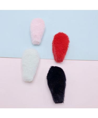 hgnxa Bangs Hair Clip Plush Ears Hair Barrettes Lovely Handmade Furry Hair Barrettes Hairstyle Accessories Purple - Buy Online on GoSupps.com