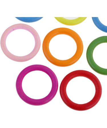 50pcs Colorful Wooden Rings - DIY Craft Accessories for Creative Projects | International Shipping - Buy Online on GoSupps.com