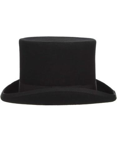 GEMVIE Men's 100% Wool Top Hat Satin Lined - Black Dress Hat 7 5/8 - Buy Online on GoSupps.com