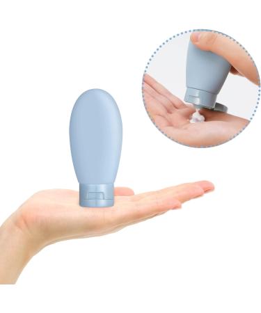 AUXSOUL Travel Bottles Set 6 Pcs Leak Proof Refillable Squeezable Containers Set Mini Squeeze Bottles Liquid Travel Accessories for Toiletry Shampoo soap Body Wash(60ml) - Buy Online on GoSupps.com