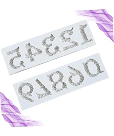 HOMSFOU 1 Set Non Stick Nonstick Home Baking Cake Mould Cake Molds Silicone Mold De para Gelatinas Silicone Baking Mold Numbers Baking Molds Chocolate Fondant Cake White - Buy Online on GoSupps.com