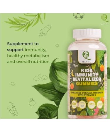 Kids Calcium & Vitamin D + Immunity Revitalizer Gummies | 60 Gummies | Vegan & Healthy Bones Growth for Children - Buy Online on GoSupps.com