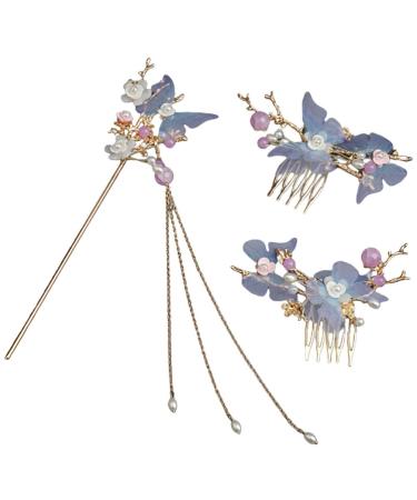 LALAFINA 1 Set Hair Comb Gold Hair Accessories Women Hair Accessories Hair Accessory for Women Antique Hair Sticks for Buns Vintage Hair Pin Hair Fork Alloy Girl Bride Chopsticks