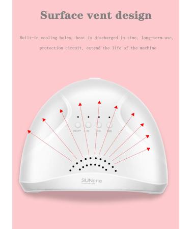 48W UV LED Nail Lamp Professional Gel Lamp UV Smart Auto-Sensing Nail Art Curing Dryer Light Nail Gel Machine White - Buy Online on GoSupps.com