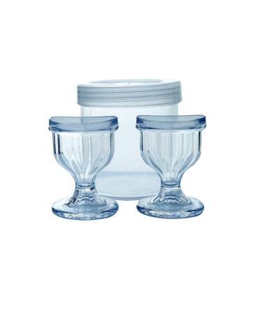 ChillEyes Transparent Eye Wash Cups for Effective Eye Cleansing - Eye Shaped Rim Snug Fit - 2 Pcs.
