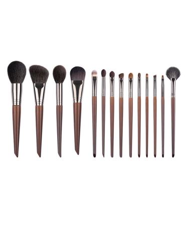 DFHBFG Makeup Brush Set 14 Wooden Handle Beauty Tools A Full Set of Makeup Brushes 1 D
