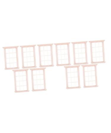 UPKOCH 10 Pcs Window Frame Model Wood Ornaments Doll House