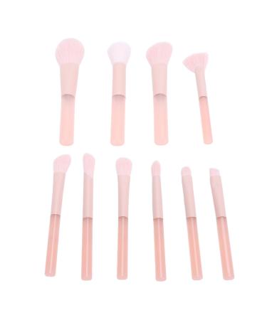 10 Makeup Brushes Set Color 10 Counts Peach Color Cosmetic Brush Set for Eye Nose Shadow Powders Powder Concealers Blush Makeup Brushes(Peach Makeup Brushes)