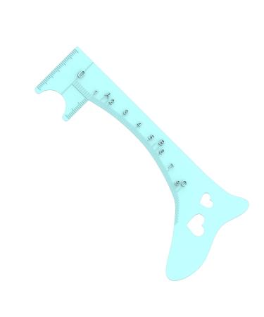 Qumiuu Eyebrow template eyebrow mapping ruler eyeliner guide for eyebrow shaping eye makeup help eyebrow measuring tool for beginners eyeliner eyelashes blue